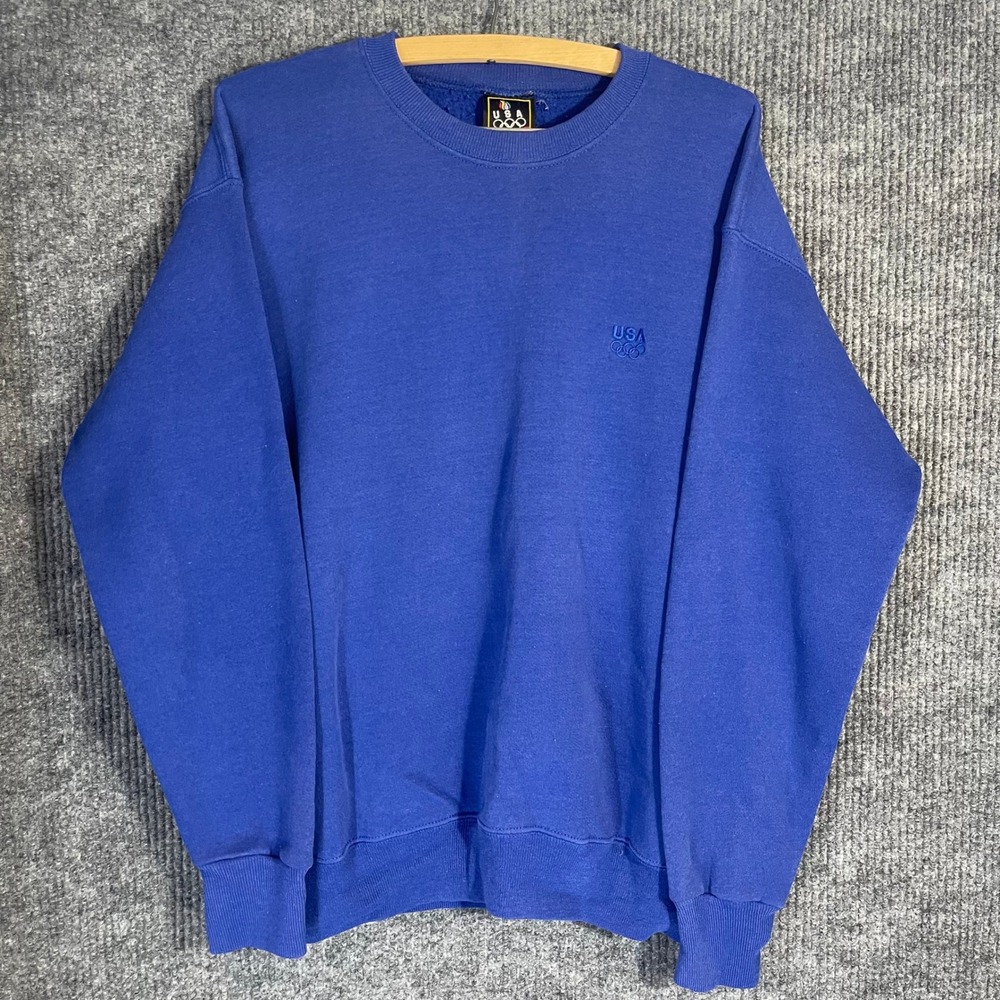 Vintage JCPenney USA Olympics Royal Blue Crewneck Sweatshirt XL Made In USA